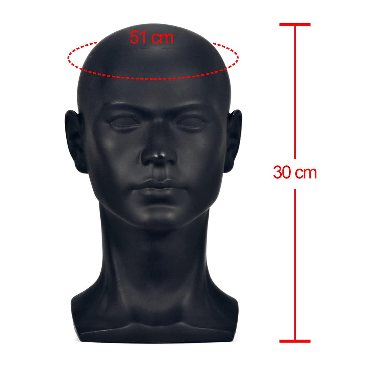 FanLin male mannequin head headphones display for organized product showcasing.