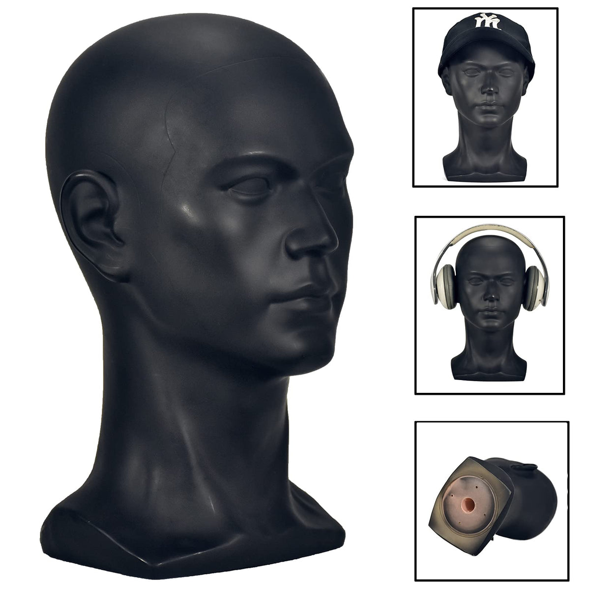 FanLin male mannequin head jewelry display to highlight necklaces and accessories.