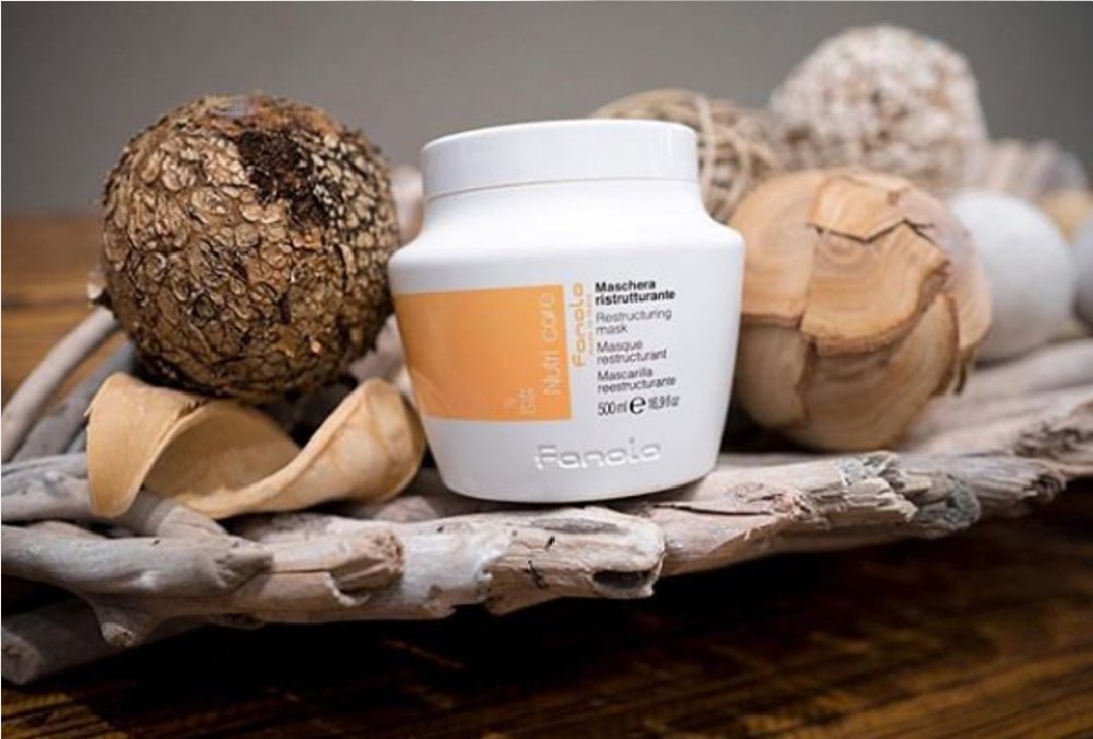 Fanola Nutri Care Milk Protein Mask nourishes dry, frizzy hair while detangling.