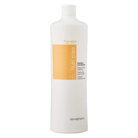 Fanola Restructuring Shampoo bottle front showing hydrating formula for dry hair.
