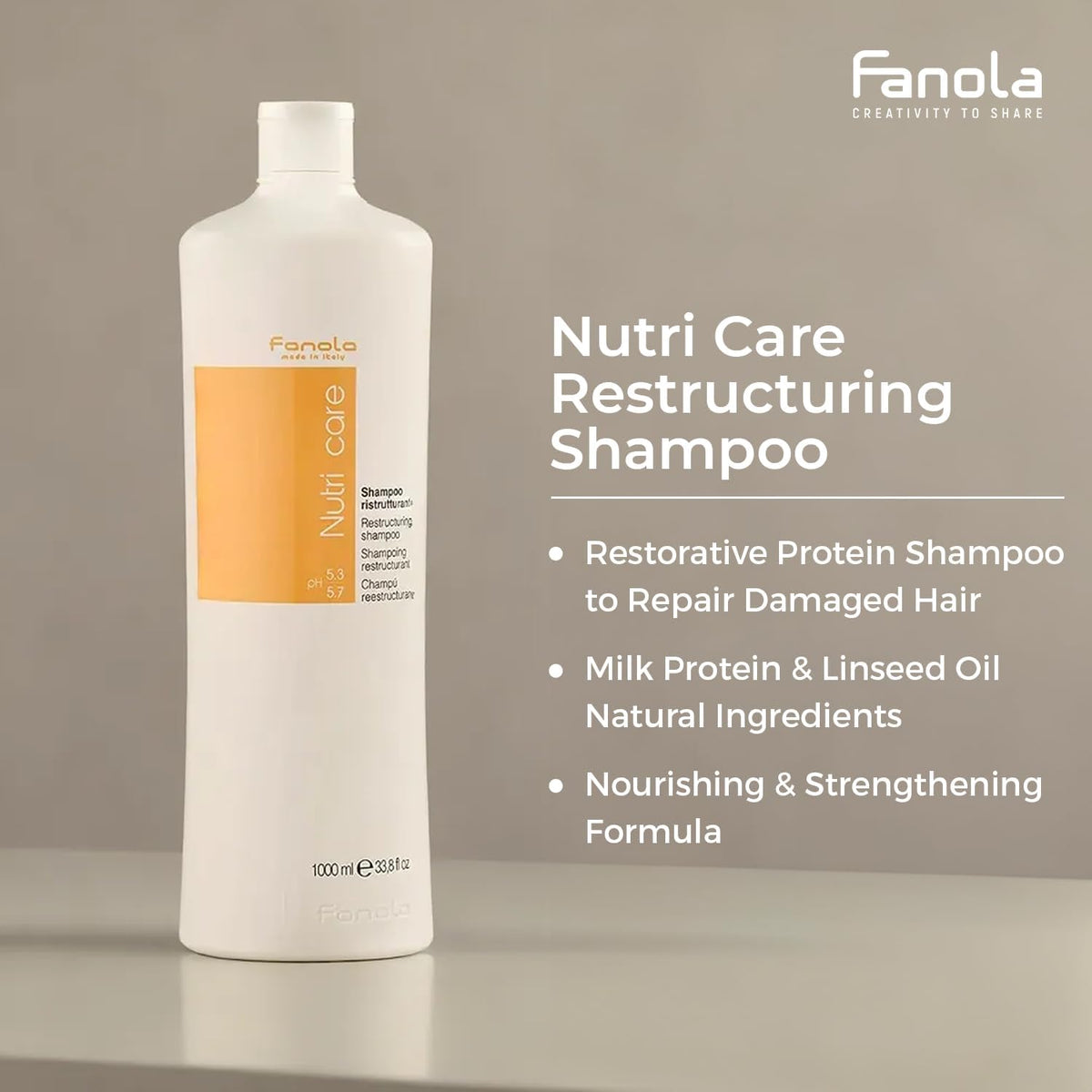 Shiny, smooth hair after using Fanola shampoo for frizz control.