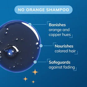 Fanola Wonder Blue Shampoo on brunette hair showing enhanced cool tones