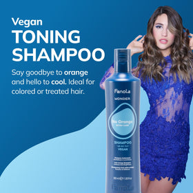 Fanola Wonder Blue Shampoo lather close-up for cool brunette or blonde tones