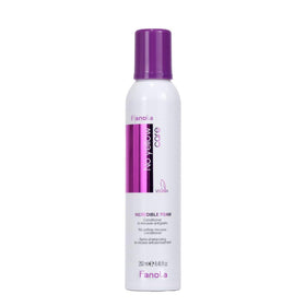 Fanola Yellow Care conditioner bottle showing hydration and frizz control benefits