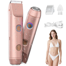 Fanovae bikini trimmer dual head rose gold for precise bikini line grooming