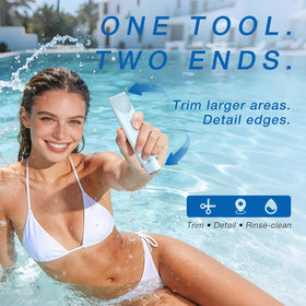 Fanovae Bikini Trimmer sensitive-area blades minimize tugging and irritation for delicate skin