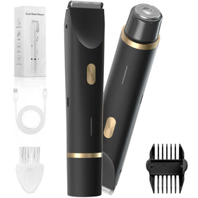 Fanovae Body Trimmer dual-head design for fast, even grooming on chest and legs.