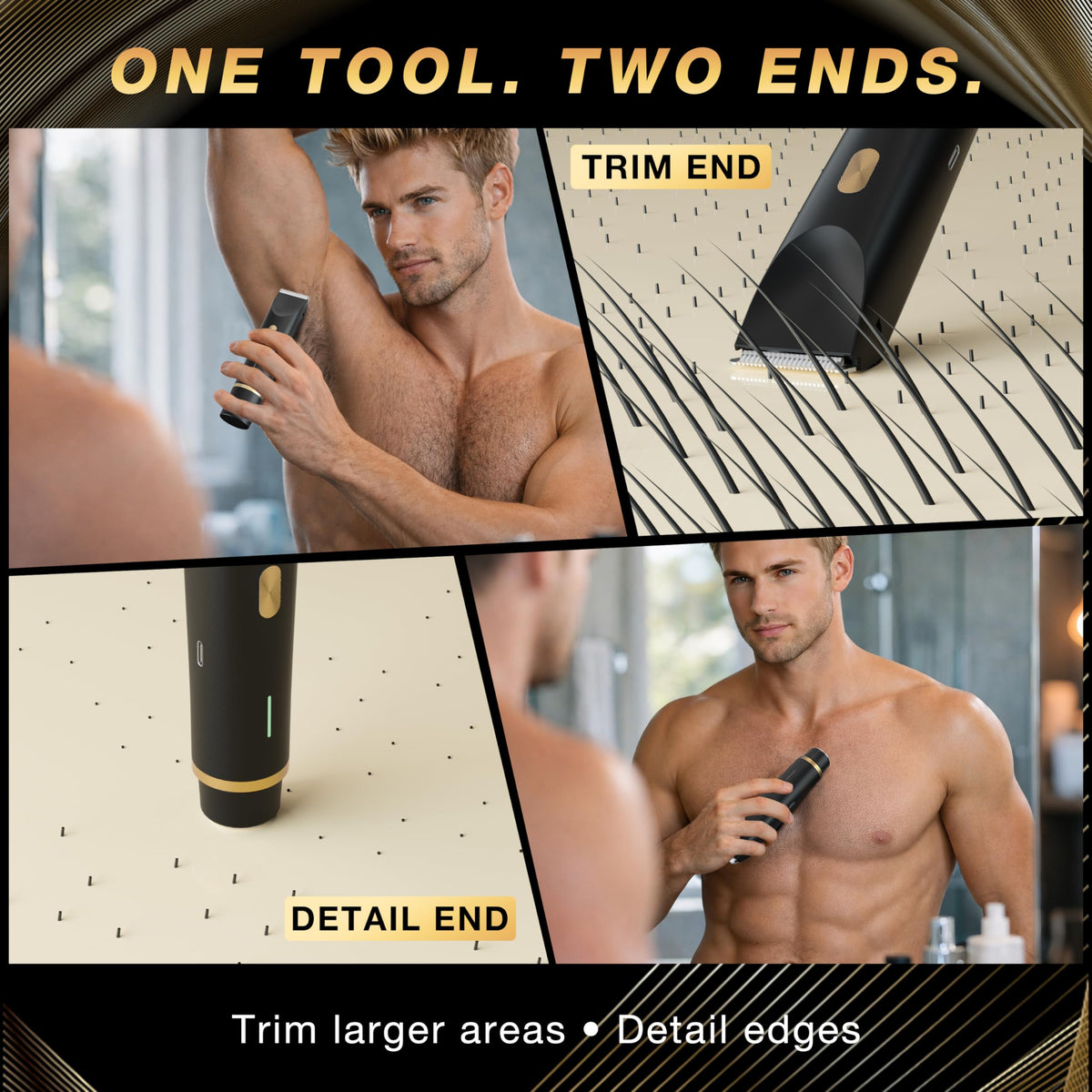 Fanovae Body Trimmer used below-the-waist for careful grooming with visibility.