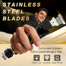 Fanovae Body Trimmer tidies underarms with rounded detail end for neat edges.