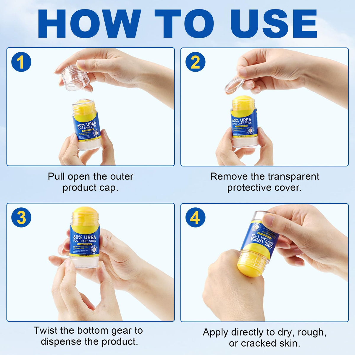 Fast absorption of Fanshi Urea Stick into skin