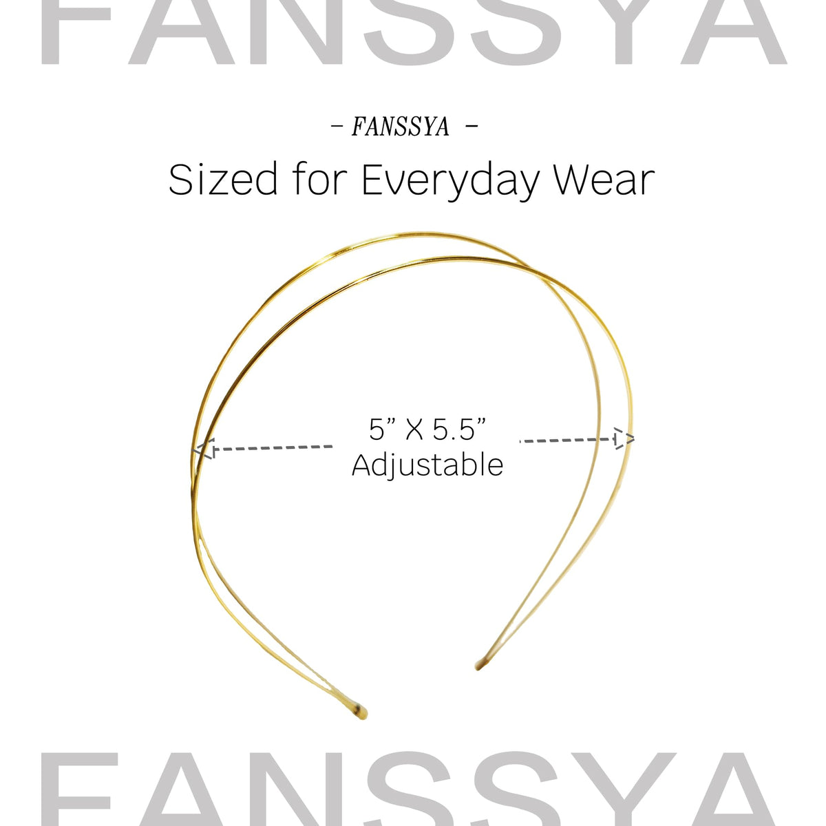 Fanssya model wearing the wave-design headband for a chic silhouette.