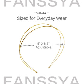 Fanssya model wearing the wave-design headband for a chic silhouette.