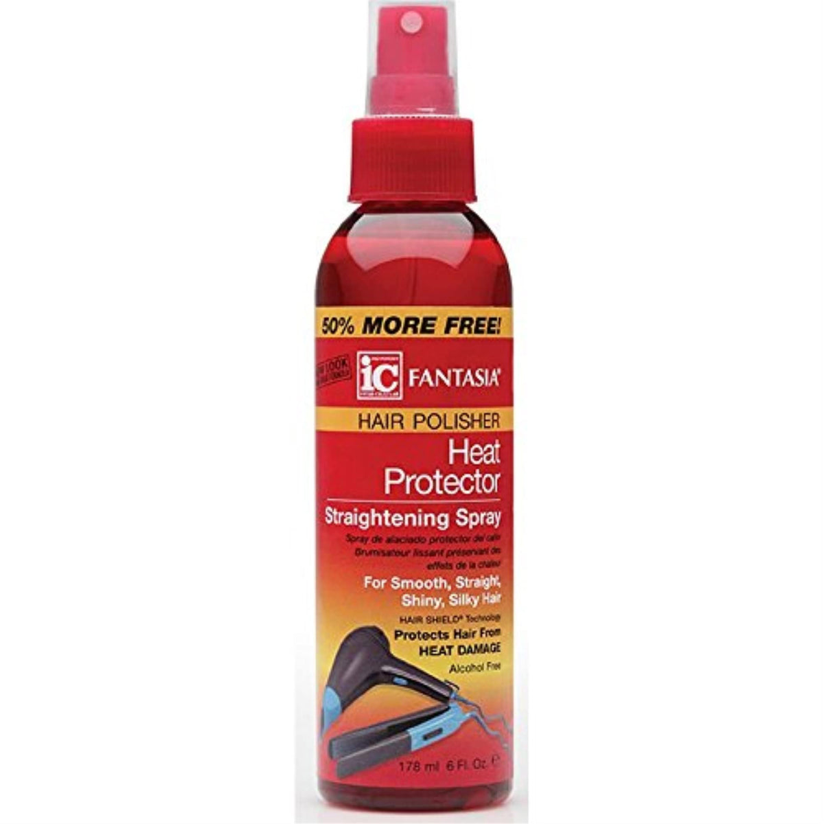 Fantasia Hair Polisher heat protector spray bottle for heat protection and shine