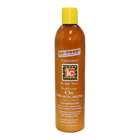 Fantasia IC Pure Tea Instant Oil Moisturizer application shows anti-breakage benefits for smooth styling