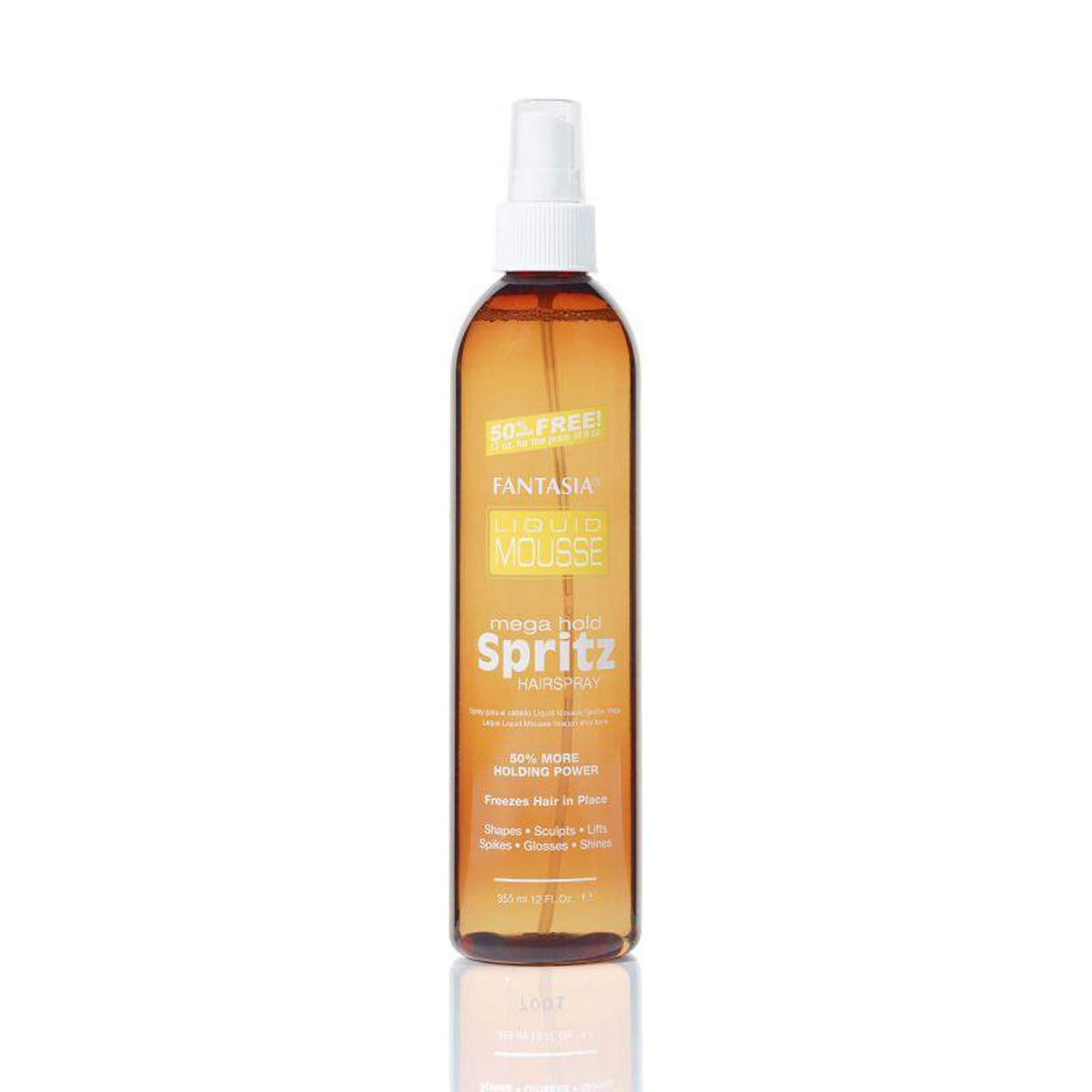 Fantasia Spritz Mega Hold Spray bottle with fast-drying hold.