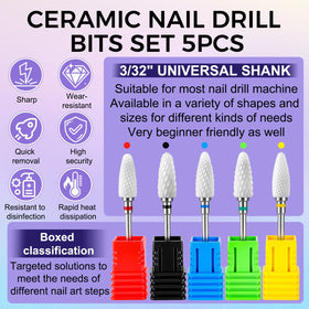 Fantexy corn shape fine ceramic nail bit for smooth filing