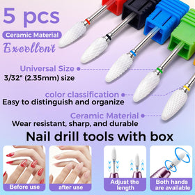 Fantexy corn shape medium ceramic nail bit for standard prep