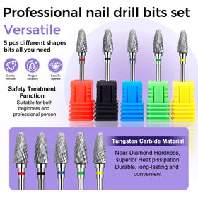 FANTEXY nail drill bits set – fine grain for smooth polish removal.
