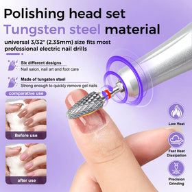 FANTEXY nail drill bits set – medium grinding for even surface prep.