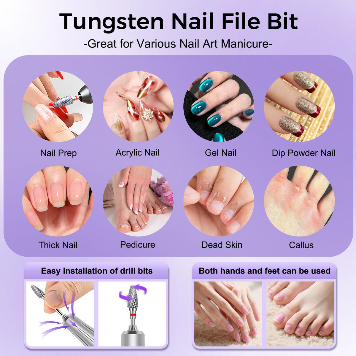 FANTEXY nail drill bits set – rough grinding for efficient cut and cleanup.
