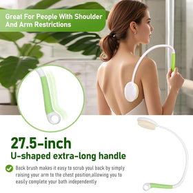 Fanwer 27.5-inch long handle helps reach hard-to-reach areas comfortably.