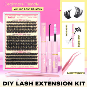 FANXITON D Lash Clusters Kit 80D-120D variety for multiple styles.