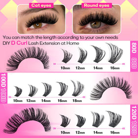 FANXITON D Lash Clusters Kit with bond and seal for secure wear.