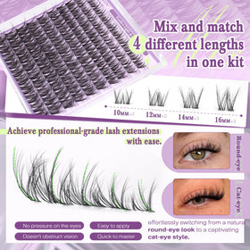 FANXITON spider lash clusters 10mm for natural daytime enhancement