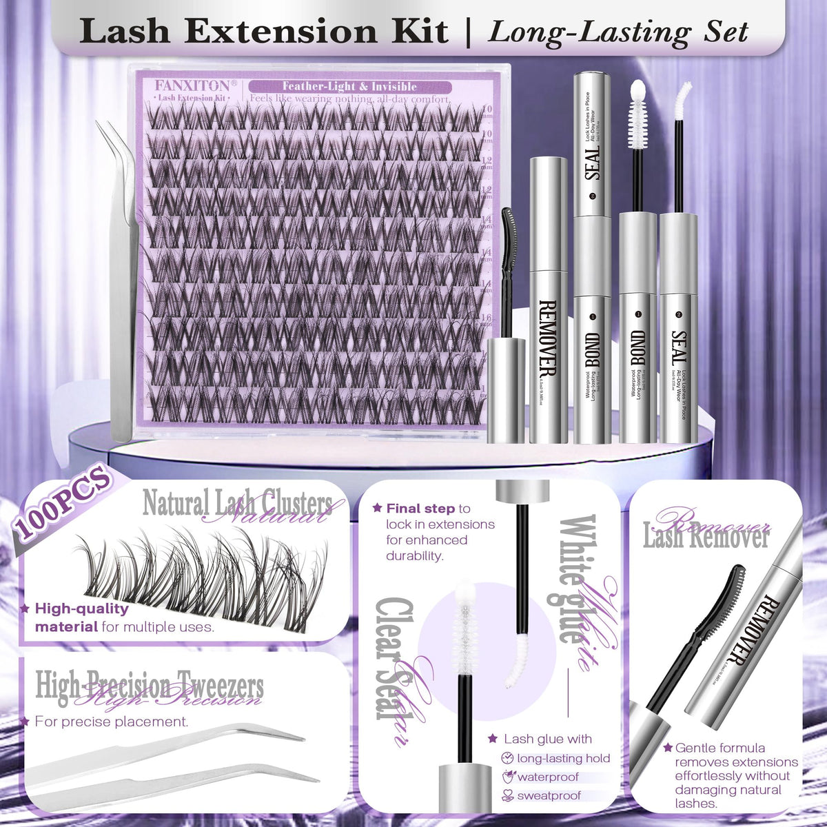 FANXITON spider lash clusters 12mm for soft volume