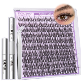 FANXITON Spider Lash Clusters Kit shown for at home lash styling with all components