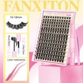FanXiton wispy lash clusters in 10mm length for subtle lift
