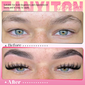 FanXiton wispy lash clusters in 14mm length for gentle volume