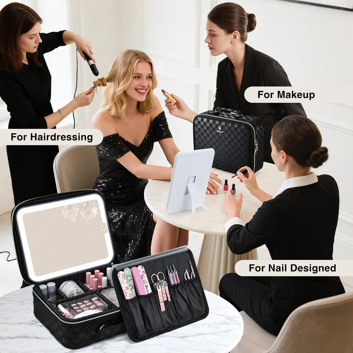 Faquenc 4K silver-plated mirror for precise makeup application