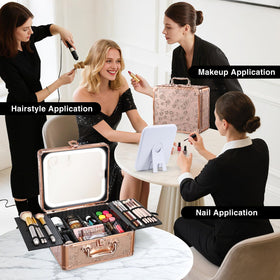 Faquenc LED mirror with three color temperatures for accurate makeup lighting.