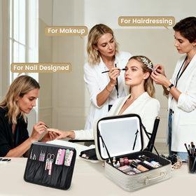 Faquenc makeup bag interior with brush holder organized tools on the go