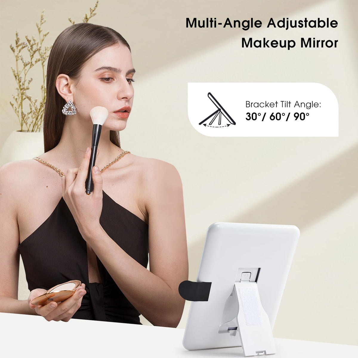 Faquenc makeup brush organizer neatly holds tools for quick looks.