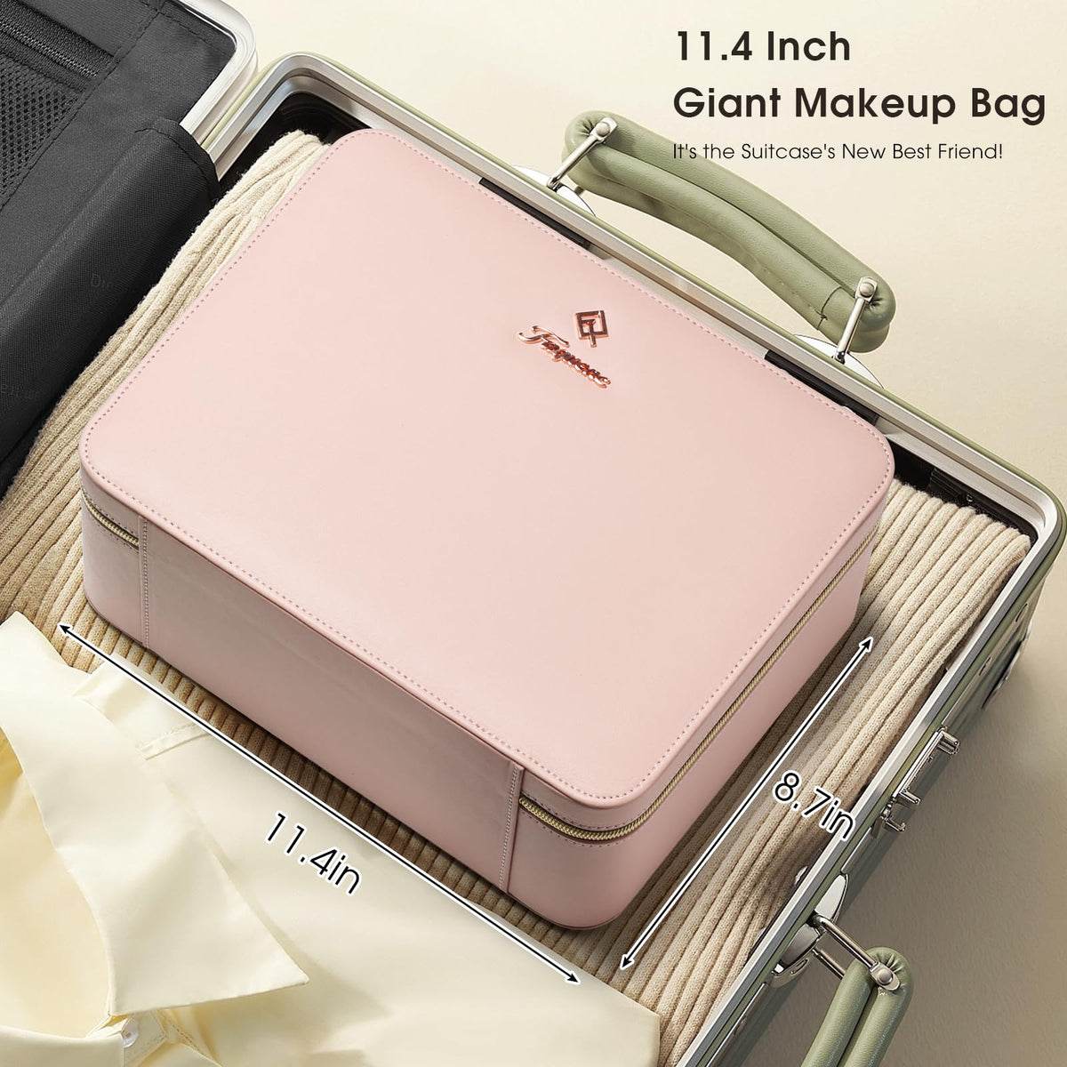 Faquenc waterproof synthetic leather exterior protects contents during travel