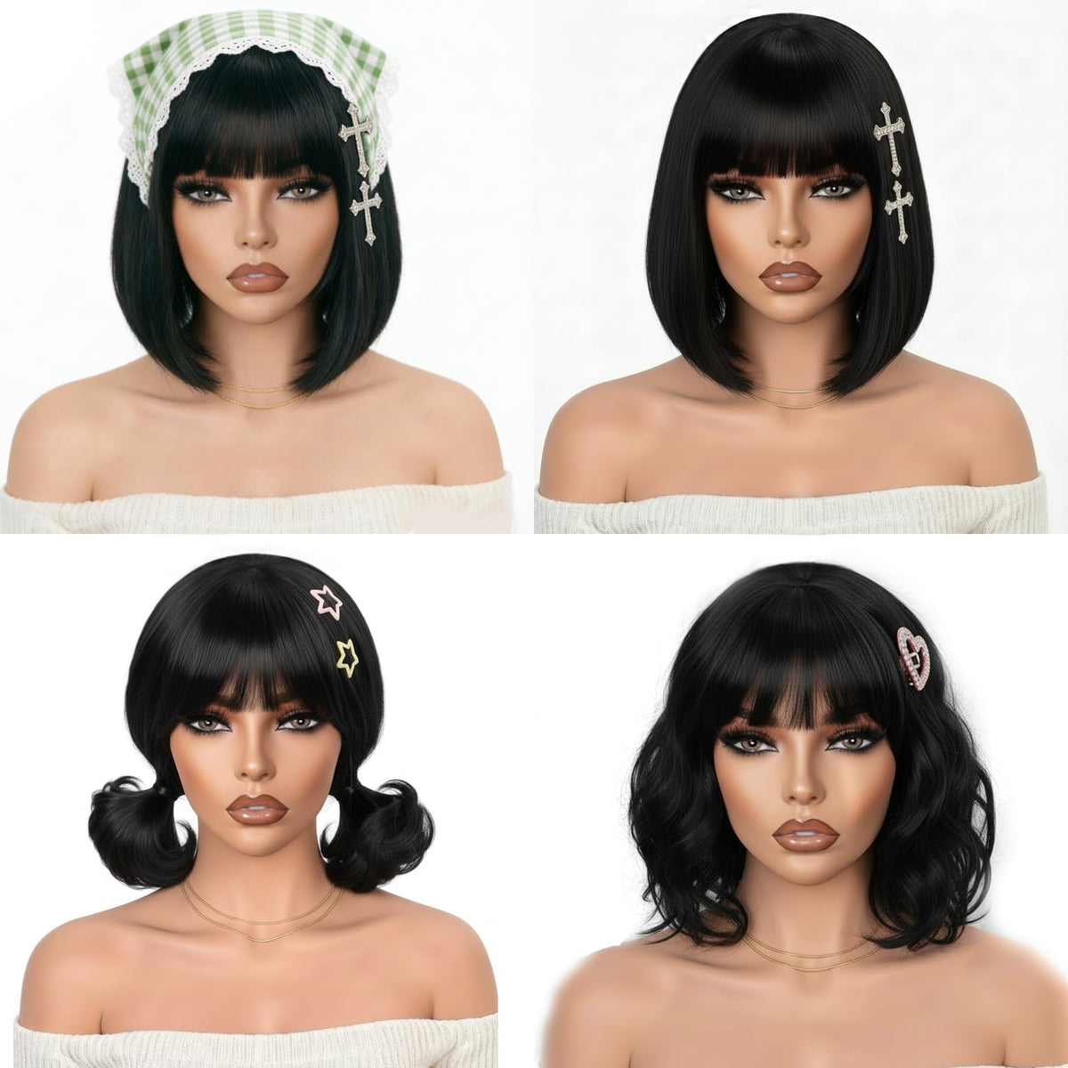 Farblick wig with 180% density for full-bodied volume