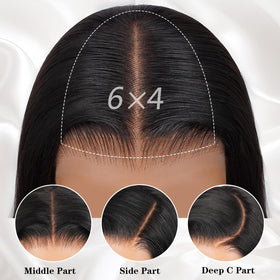 Farblick Bob Wig HD lace blends invisibly with skin tone.