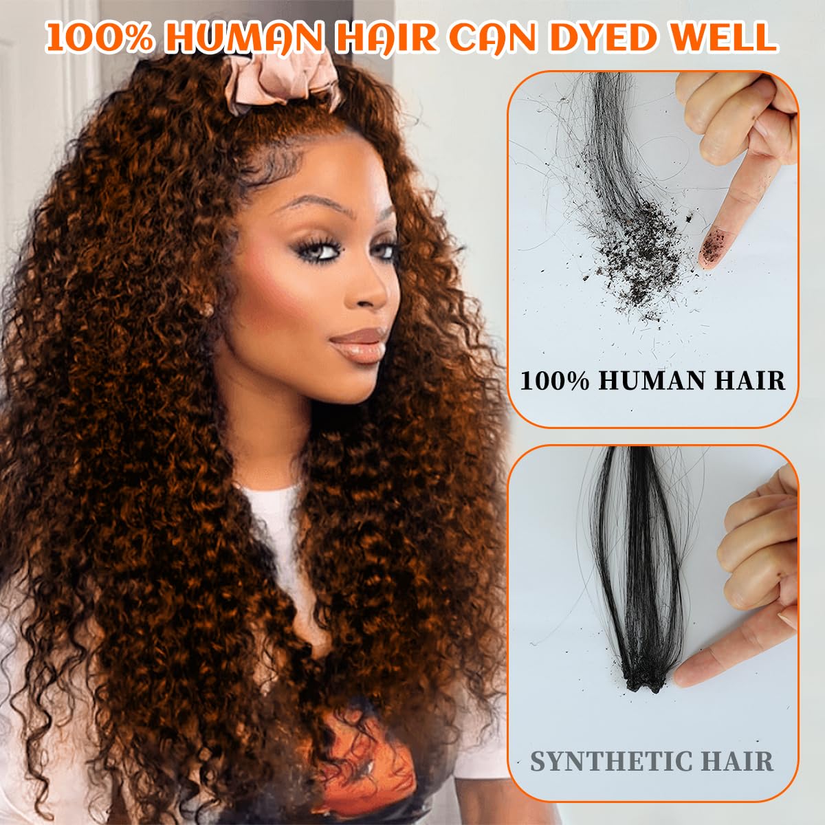 Fardoen wig hairline close-up shows realistic part.