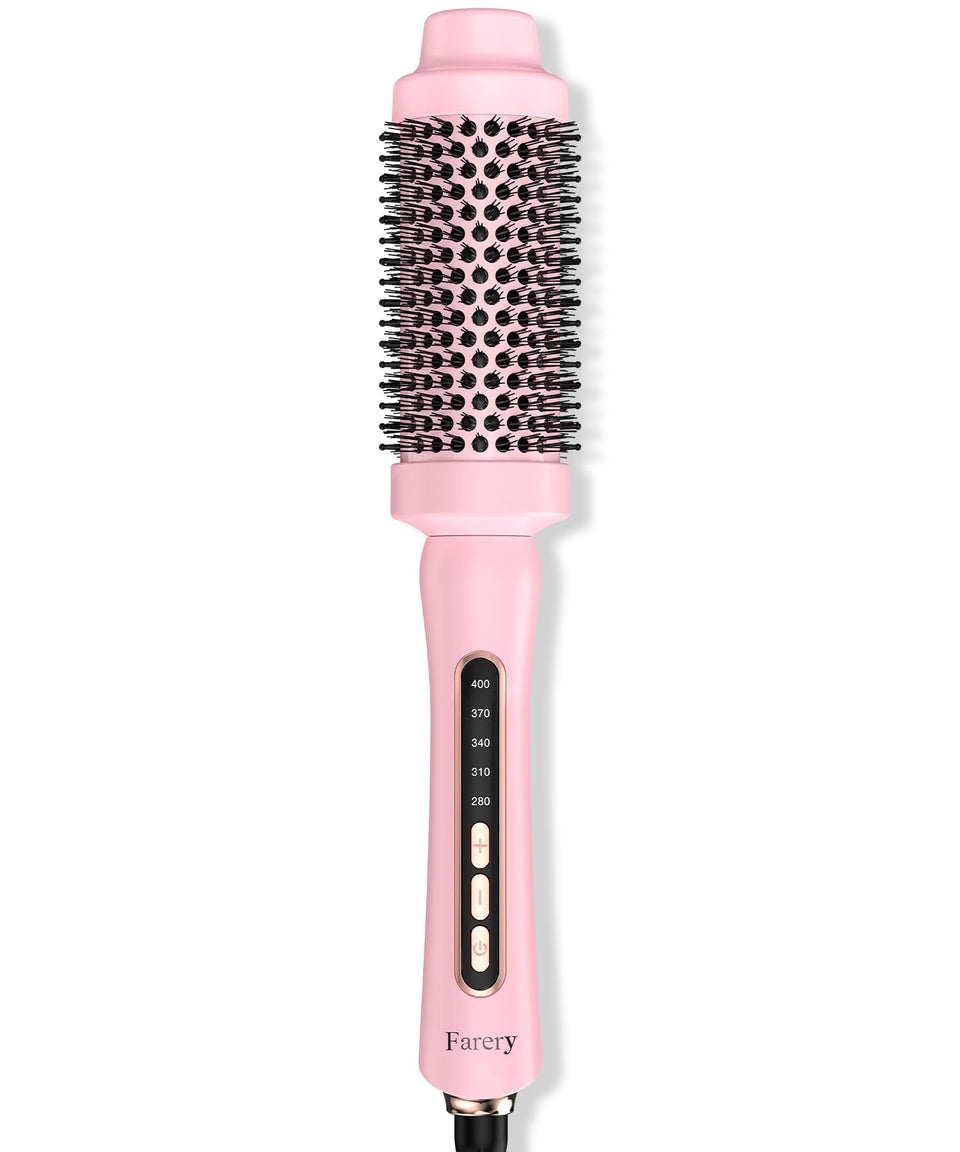 Farery 1.75-inch thermal brush pink, ideal for effortless salon-style volume at home