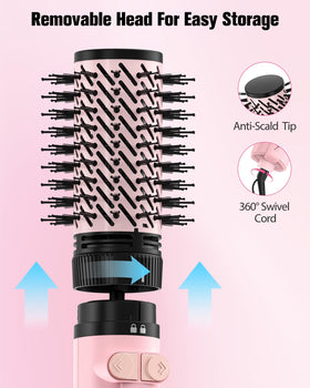 Farery AKT ceramic ionic brush heads reduce frizz and boost shine