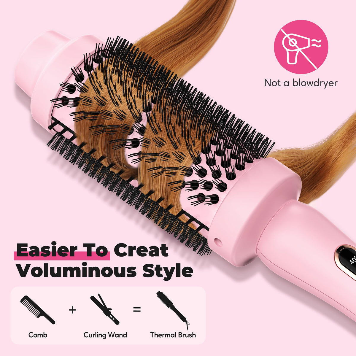 Farery anti-scald cool tip protects fingers during styling