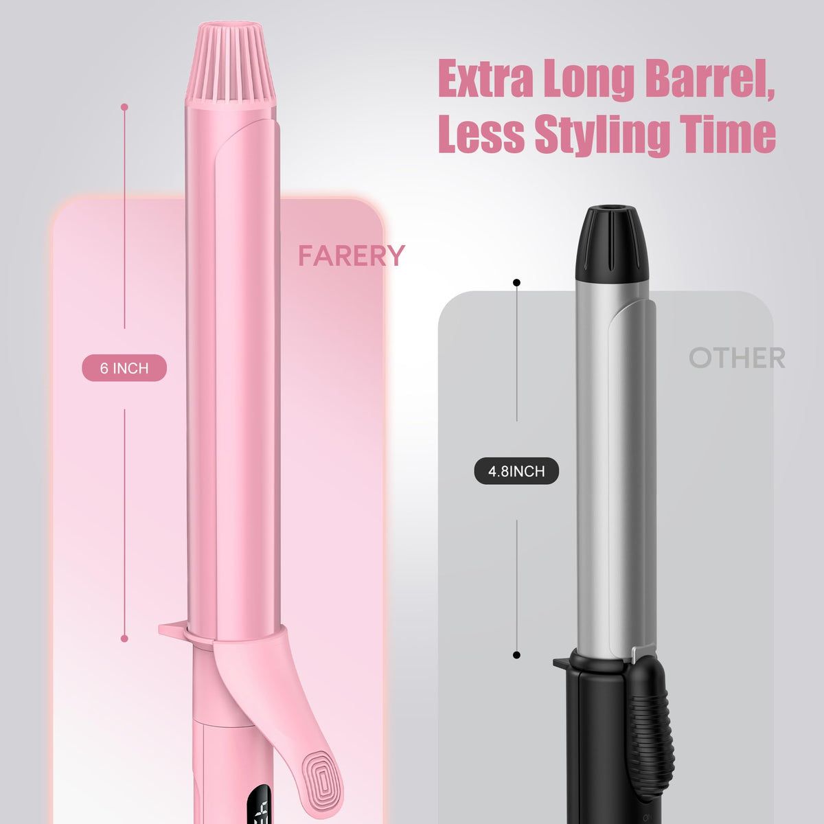 FARERY argan oil and keratin infused plates nourish while curling.