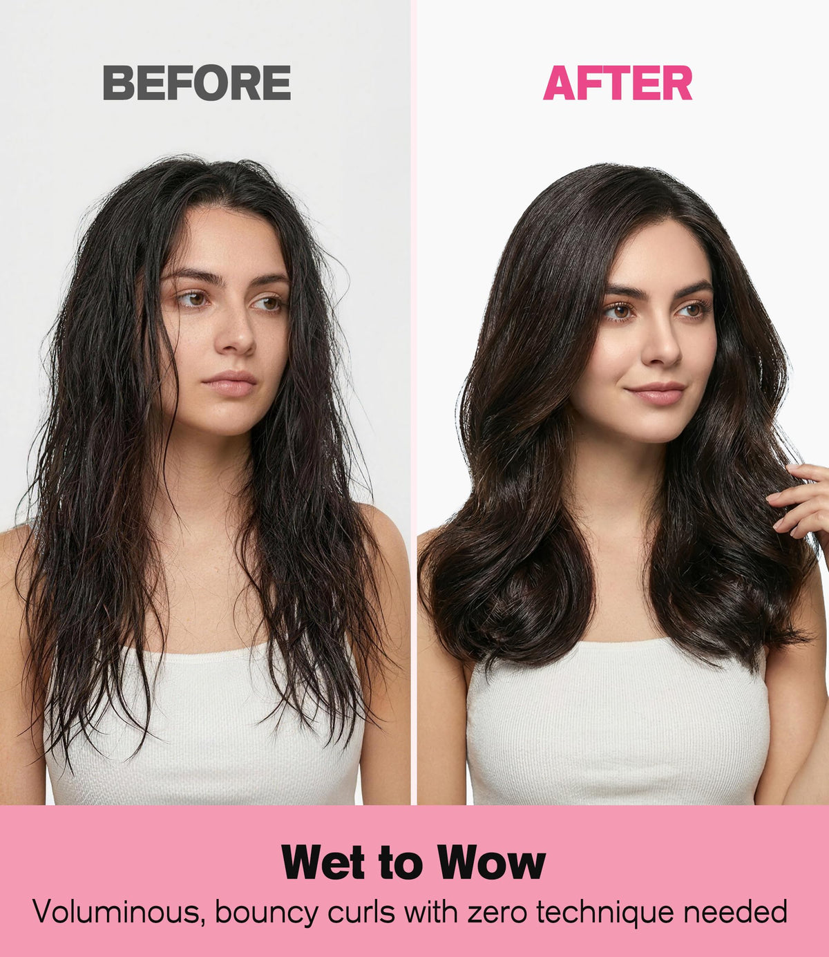 Farery diffuser attachment for natural waves and texture