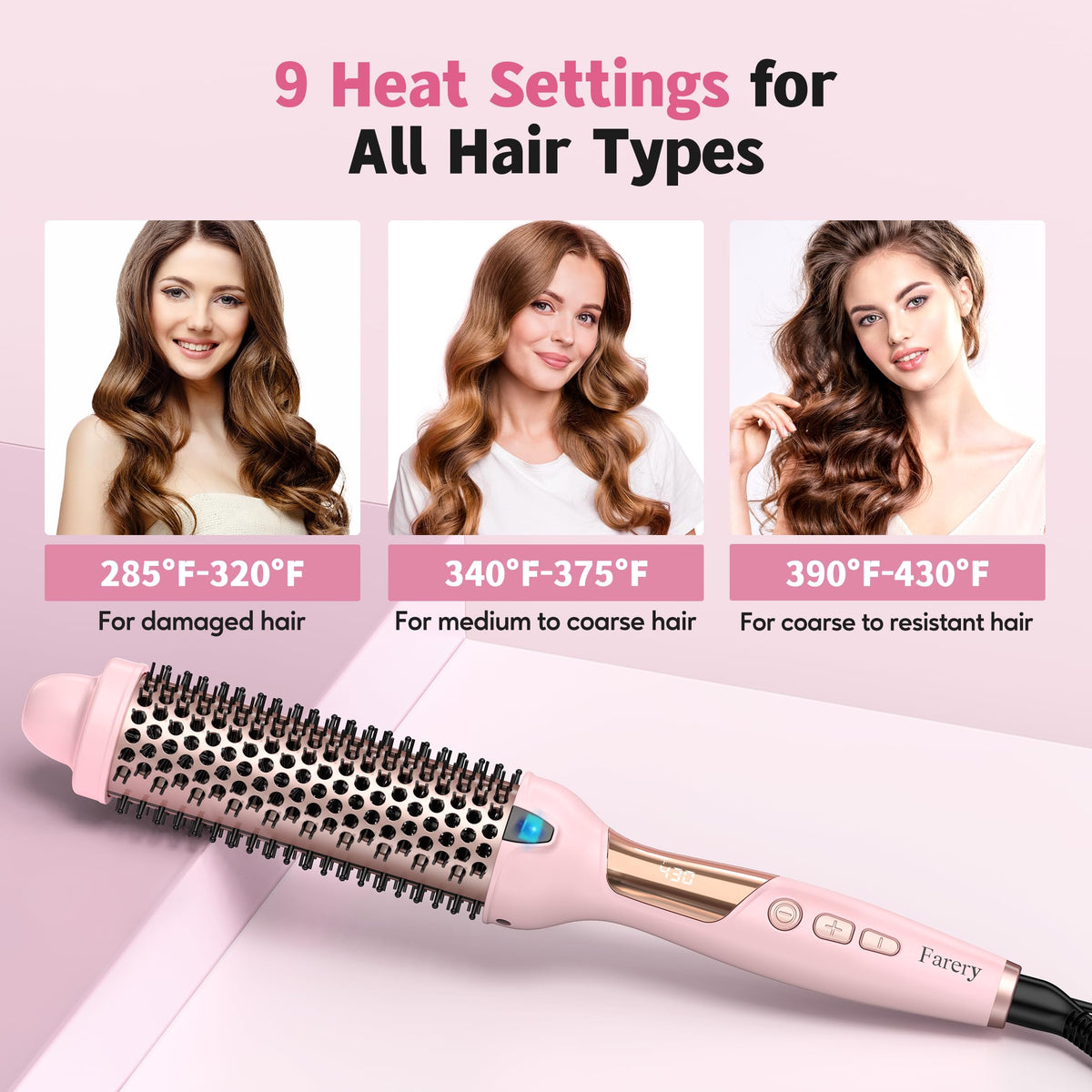 Farery dual-PTC heaters speed up styling and maintain stable temperature.