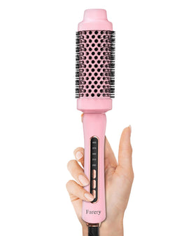 Farery pink dual-voltage travel brush for international use