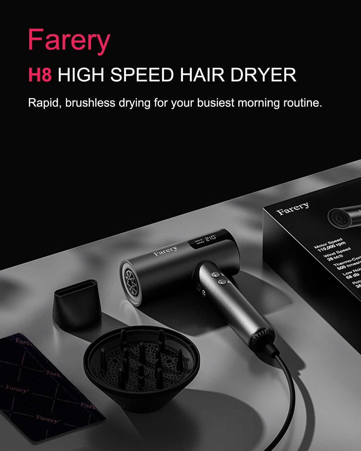 Farery H8 compact, quiet design for easy home styling.