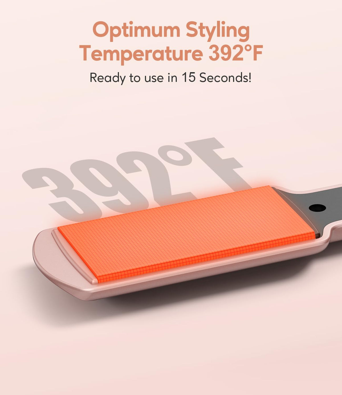 Farery mini flat iron anti-scald shell enhances safety during styling.