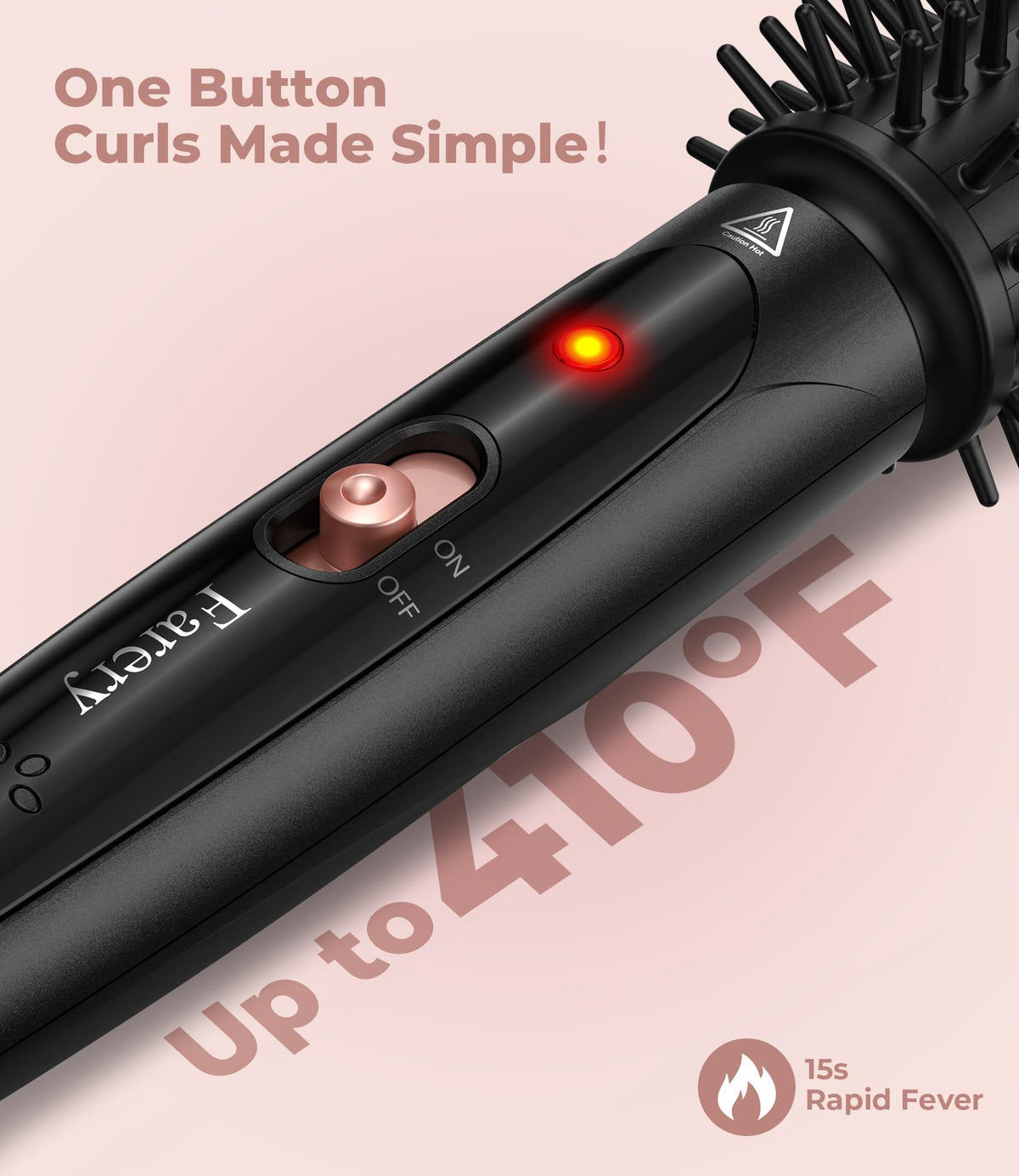 Farery 360-degree swivel cord prevents tangling during styling.